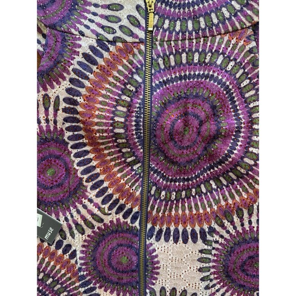 Muse Women’s Shift Dress Multicolor Embroidered Boho Cocktail Party Size 8 - Picture 6 of 8